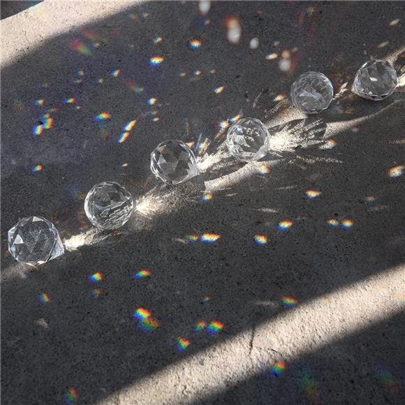 20 Pack Crystal Ball 0.8"/20mm Prism Sun Shine Catcher Rainbow Pendants Maker - Picture 3 of 7